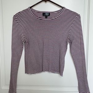 Top shop striped crop top